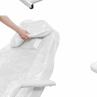 Adjustable Hydraulic Beauty Chair, Adjustable Massage Bed  Reclining Spa and Tattoo Treatment Bed with Footrest, Armrests and Heavy-Duty Base, White