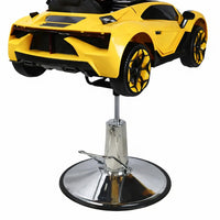Kids Luxury Sports Car Barber Chair – Yellow Design