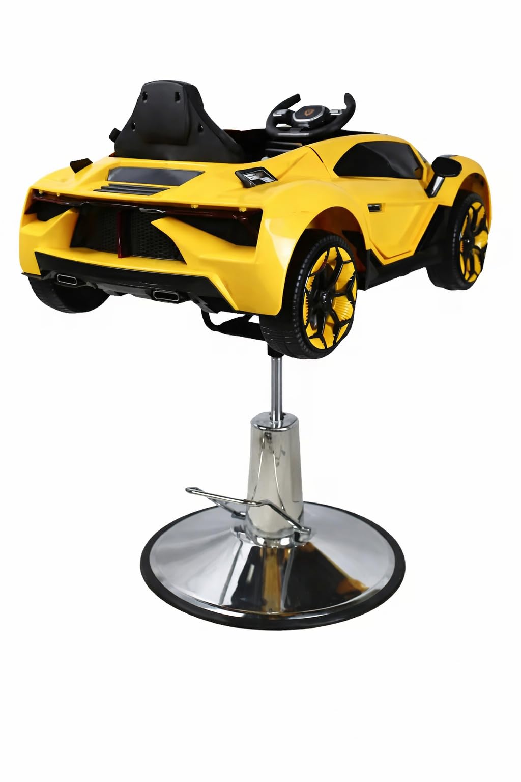 Kids Luxury Sports Car Barber Chair – Yellow Design
