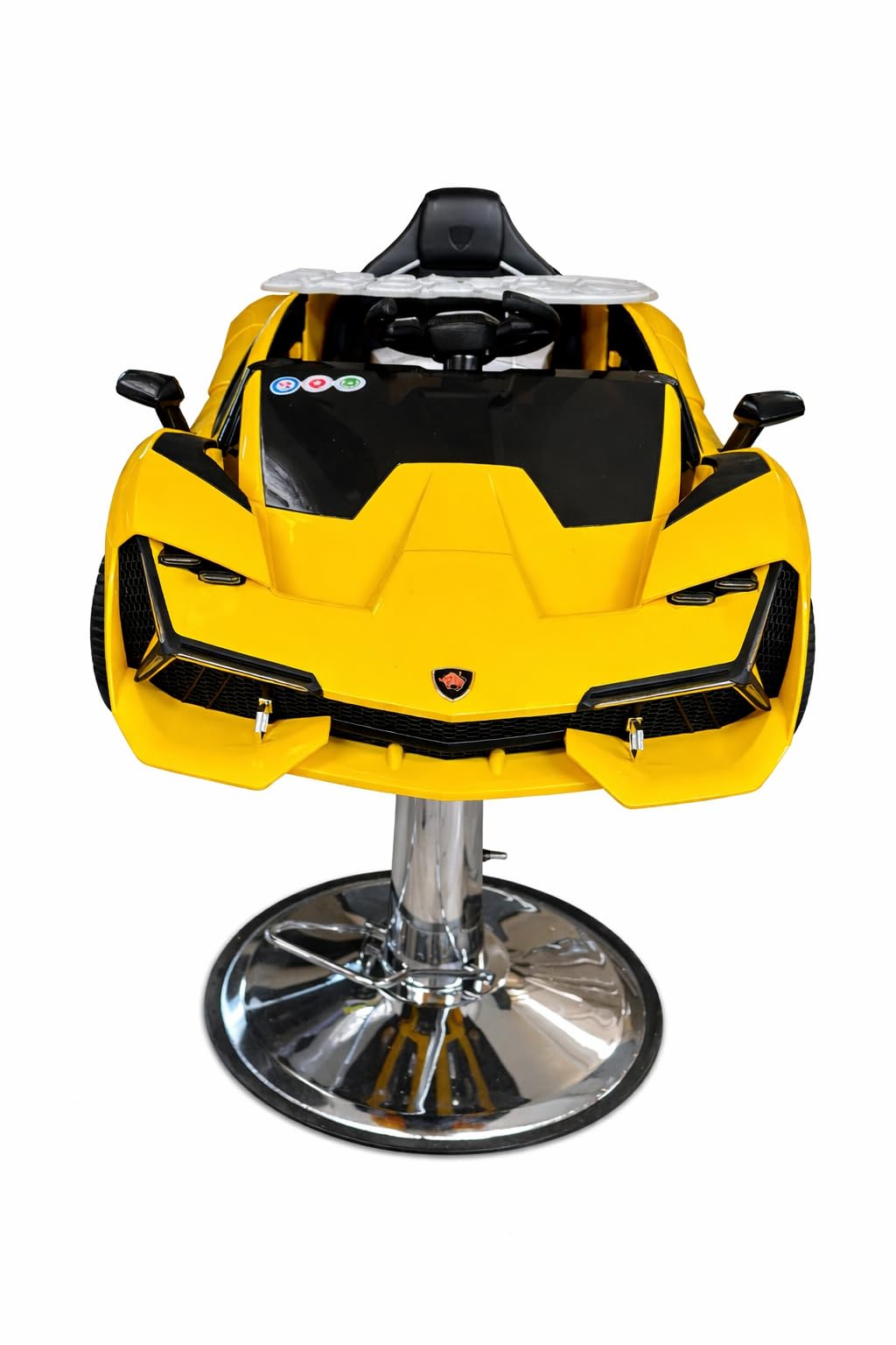 Kids Luxury Sports Car Barber Chair – Yellow Design