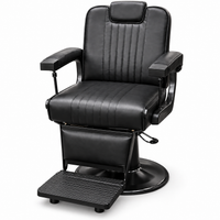 Premium Hydraulic Barber Chair, Heavy Duty, Reclining, PU Leather, Adjustable Headrest, 360° Swivel, for Barbershop and Salon Use