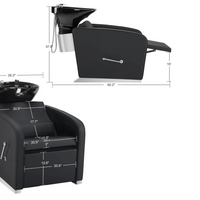 Professional Shampoo Wash Unit Station, Head wash (Black)